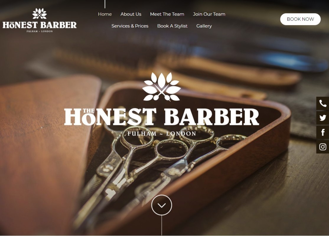 A barbers website