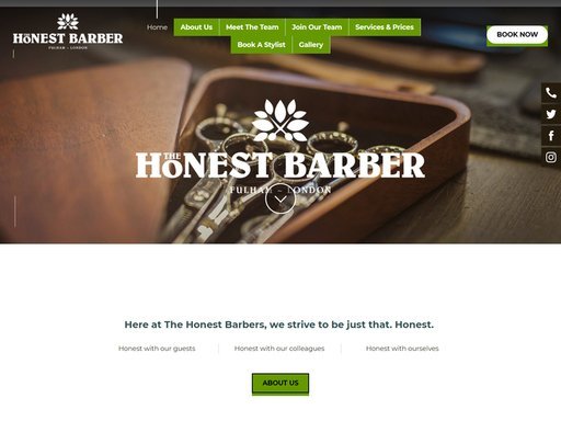 A website design by it'seeze for a barbers near Clapham